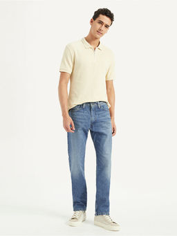 Levi's - Men 505 Blue Straight Fit Mid Rise Jeans