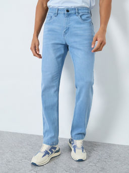 Styli - Men Blue Mid Wash Regular Fit Jeans