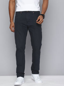 Levi's - Men 512 Navy Blue Slim Straight Fit Mid Rise Jeans
