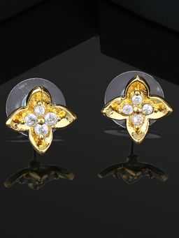 Estele - Small Flower Gold-Plated Stud Earrings for Women