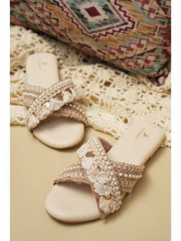 Jutti Express - Off White Cross Flats