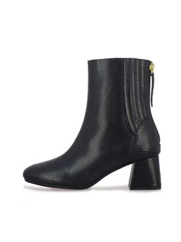 Saint G - Grey Suede Leather Back Zipper Block Heel Boots