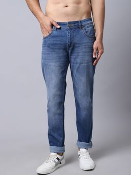 Cantabil - Men Medium Carbon Blue Jeans