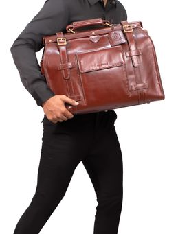 Hidesign - Sustain 02 Brown Duffle Travel Bag for Men Capacity Duffle Bag (L)