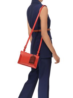 Hidesign - Creation 03 Messenger Crossbody Sling Bag Red with Detachable Adjustable Strap (S)