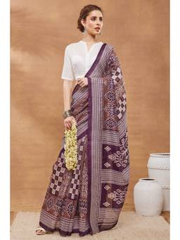 RACHNA - Multi-Color Silk Checks Printed Ready To Wear Saree