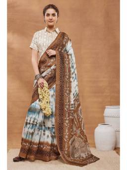 RACHNA - Multi-Color Silk Tie & Dye Printed Saree