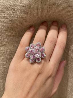 Prestones - Pia Pink Bloom Zircon Ring