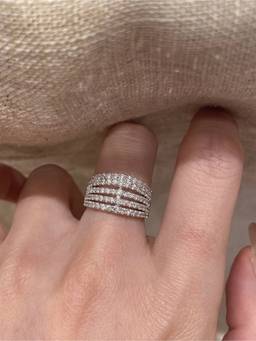 Prestones - Lune Classic White Zircon Band Ring
