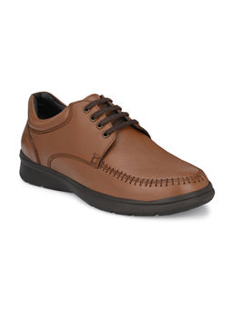 CARLO ROMANO - Milled Leather Tan Casual Lace Up Shoes