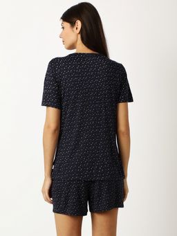 mackly - Women Printed Night Suit - Blue