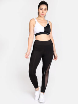 Muscle Torque - High Waist Tight Side Mesh Panel - Black