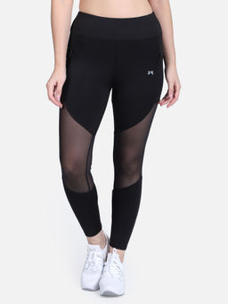 Muscle Torque - Hight Waist Tight Pocket Style With Mesh On Knee - Black