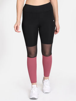Muscle Torque - High Waist Tight With Mesh On Knees & Pink Fabric At Bottom - Multi-Color
