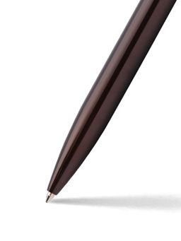 Pennline - Atlas Gloss Brown Pen With Gold Trim Bp And Softbound A6 Notebook - Giftset