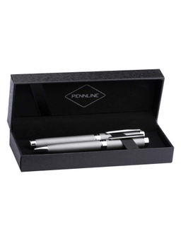 Pennline - Hercules - A 2881 - Matte Grey Barrel and Cap with Chrome Trim BP + RB Set