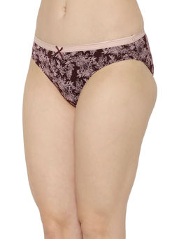 SOIE - Mid Rise Medium Coverage Solid and Printed Cotton Stretch Brief Panty