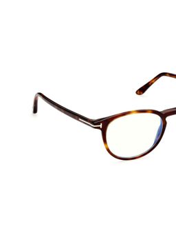 Tom Ford Eyewear - FT5803-B51054 Blue Block Round Eye Frames for Men (51)