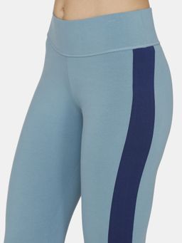 Zivame - Zelocity High Rise Nouveau Soft Legging - Blue