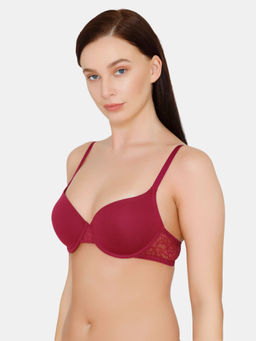 Zivame - Padded Wired Medium Coverage T-Shirt Bra -Raspberry Radiance