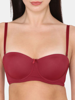 Zivame - Rosaline Single Layered Non Wired 3/4Th Coverage T-Shirt Bra - Rhododendron