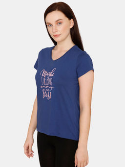 Zivame - Elpp Cotton Top - Navy Peony