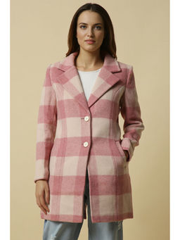 Allen Solly - Women Pink Check Casual Jacket