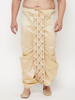 Vastramay - Men's Gold Printed Dhoti