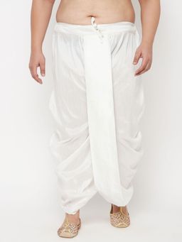 Vastramay - Men's White Solid Dhoti