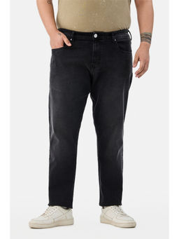 Snitch - Black Washed Regular Casual Plus Size Jeans for Men
