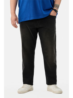 Snitch - Black Washed Regular Casual Plus Size Jeans for Men