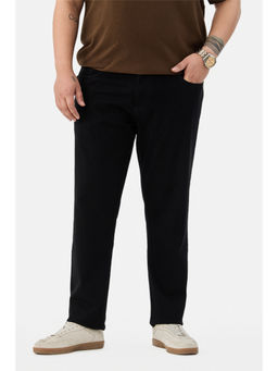 Snitch - Black Washed Regular Casual Plus Size Jeans for Men