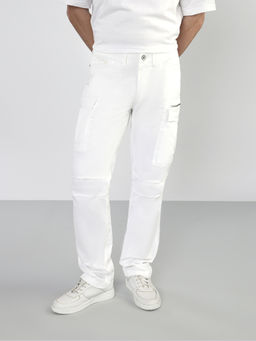 KINGDOM OF WHITE - Mens Regular Fit Cotton Stretch Cargos