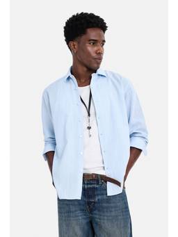 Snitch - Light Blue Stripes Full Sleeves Regular Casual Shirt for Men