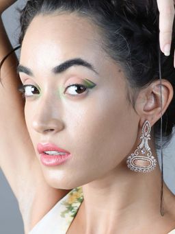 Odette - Women Elegant Stunning Peach Dangle Earrings