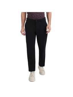 ColorPlus - Men Black Cotton Blend Solid Regular Fit Casual Trouser