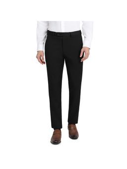 Park Avenue - Men Black Polyviscose Solid Slim Fit Formal Trouser