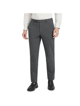Park Avenue - Men Grey Polyviscose Solid Slim Fit Formal Trouser