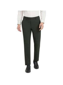Park Avenue - Men Green Polyviscose Solid Slim Fit Formal Trouser