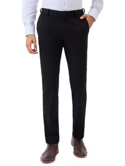 Raymond - Men Black Rayon Blend Solid Slim Fit Formal Trouser