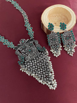 Digital Dress Room - Banjara Peacock/Flower and Pearl Design Jewellery Set