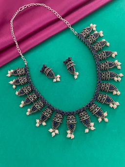 Digital Dress Room - Banjara Floral and Leaf with Pearl Jewellery Set