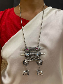 Digital Dress Room - Banjara Trishul/Om with Ghungroo Design Jewellery Set