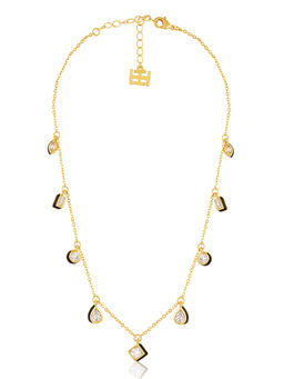Isharya - Black Drops Stationed Choker In 18Kt Gold Plated