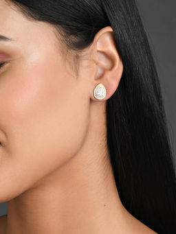 Fida - Teardrop Shaped Studs Earrings