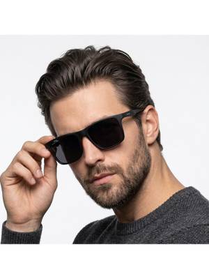 Buy ROYAL SON Black Cooling Polarized Sunglasses for Men