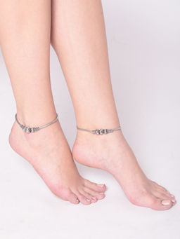 Priyaasi - Oxidized Silver Anklet