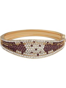 Priyaasi - Gold Plated Purple Stone Studded Bracelet