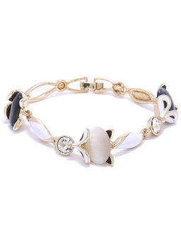 PRITA - Gold Plated Multi-Colour Crystal Charm Bracelet