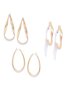 PRITA - Multi-Colour Stylish Pearl Drop Earrings (Set of 3)